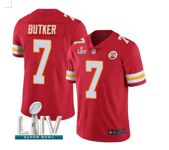 Men Kansas City Chiefs 7 Butker Red Super Bowl LIV 2020 Stitched NFL Vapor Untouchable Limited Jersey